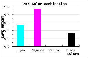 #4D0AA8 color CMYK mixer
