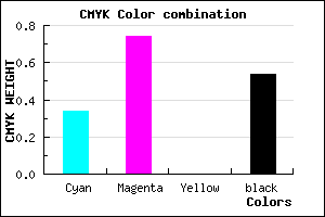 #4D1F75 color CMYK mixer