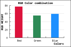 rgb background color #4D373B mixer