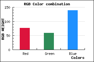 rgb background color #4D3B8B mixer