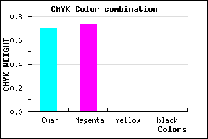 #4D45FF color CMYK mixer
