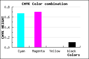 #4D46E6 color CMYK mixer