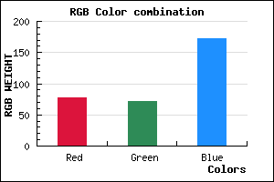 rgb background color #4D48AC mixer