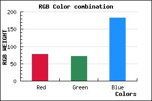 rgb background color #4D48B6 mixer