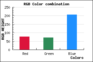 rgb background color #4D48CF mixer