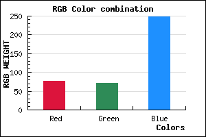 rgb background color #4D48F8 mixer