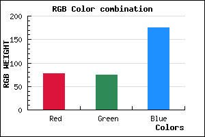 rgb background color #4D4BAF mixer