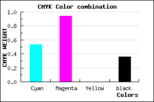 #4D09A3 color CMYK mixer
