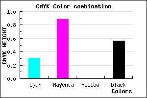 #4E0D71 color CMYK mixer