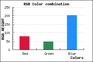 rgb background color #4E2FCB mixer