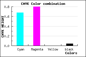 #4E31F5 color CMYK mixer