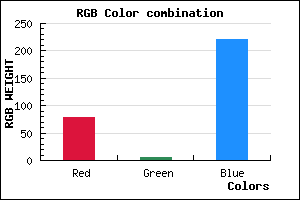 rgb background color #4E05DC mixer