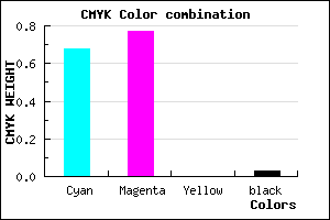 #4E39F7 color CMYK mixer