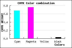 #4E3BF7 color CMYK mixer