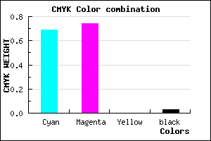 #4E40F8 color CMYK mixer