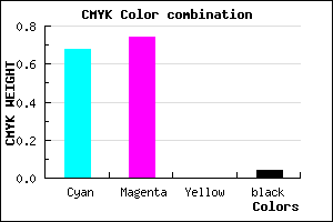#4E41F6 color CMYK mixer