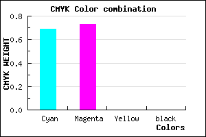 #4E45FF color CMYK mixer