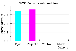 #4E47FF color CMYK mixer