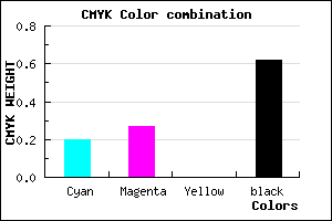 #4E4761 color CMYK mixer
