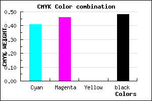 #4E4885 color CMYK mixer