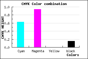 #4F0CD8 color CMYK mixer