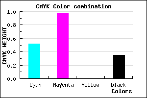 #4F04A5 color CMYK mixer