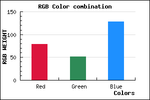 rgb background color #4F3480 mixer