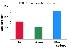 rgb background color #4F367F mixer
