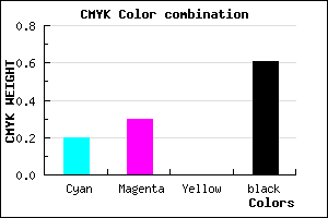 #4F4563 color CMYK mixer