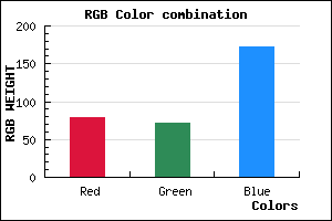 rgb background color #4F48AC mixer