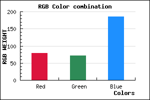 rgb background color #4F48BA mixer