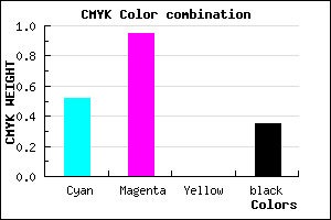 #4F08A5 color CMYK mixer
