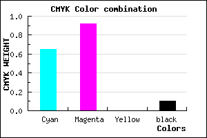 #5012E5 color CMYK mixer