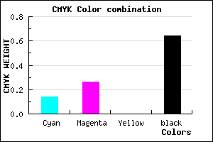 #50455D color CMYK mixer