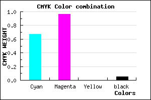 #5009F3 color CMYK mixer