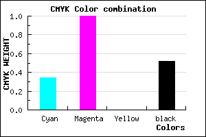 #51007B color CMYK mixer