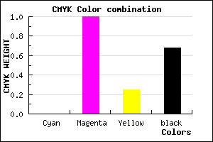 #51003D color CMYK mixer