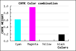 #5109D1 color CMYK mixer