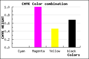 #52002C color CMYK mixer