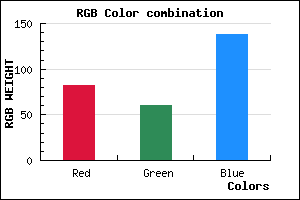 rgb background color #523C8A mixer