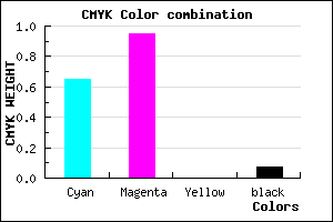 #530BED color CMYK mixer