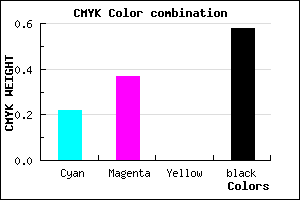 #53436B color CMYK mixer