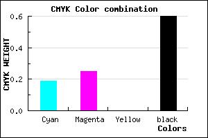 #534C66 color CMYK mixer