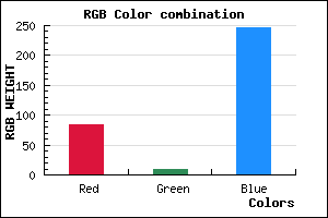 rgb background color #540AF6 mixer