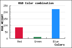 rgb background color #540BDE mixer