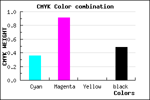 #540C84 color CMYK mixer