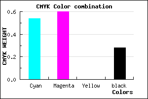 #5449B7 color CMYK mixer