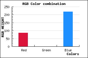 rgb background color #5500DB mixer