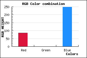 rgb background color #5500F8 mixer
