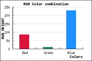 rgb background color #550BE6 mixer